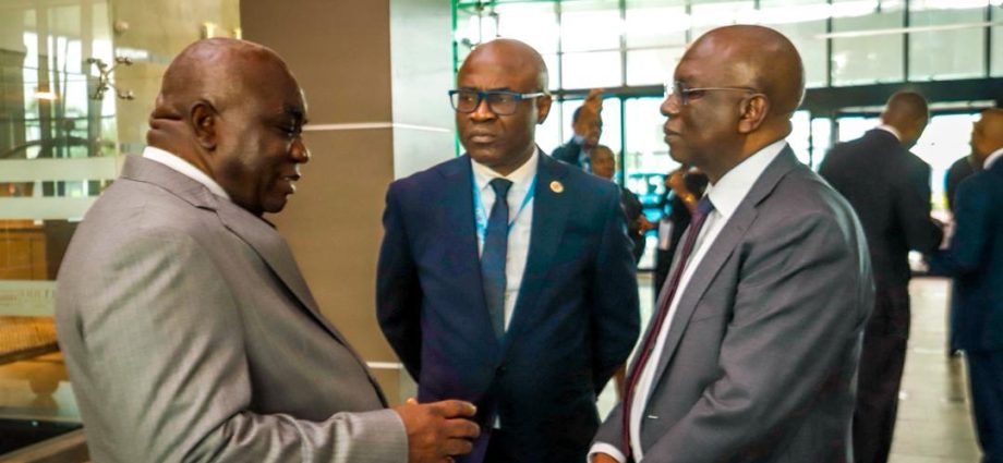 R-L: Director General, Nigerian Maritime Administration and Safety Agency, NIMASA, Dr. Dayo Mobereola; Hon. Justice Ayokunle O. Faji and Hon Justice Emmanuel Akomoye Agim, JSC CFR during the 4th Nigerian Admiralty Law Colloquium in Lagos.
